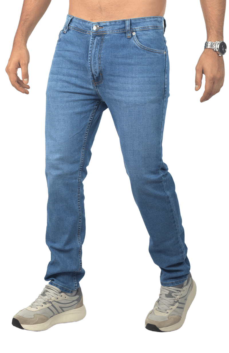 Jeans para hombre bota recta licrado clasico con desgaste color azul oscuro dsquered