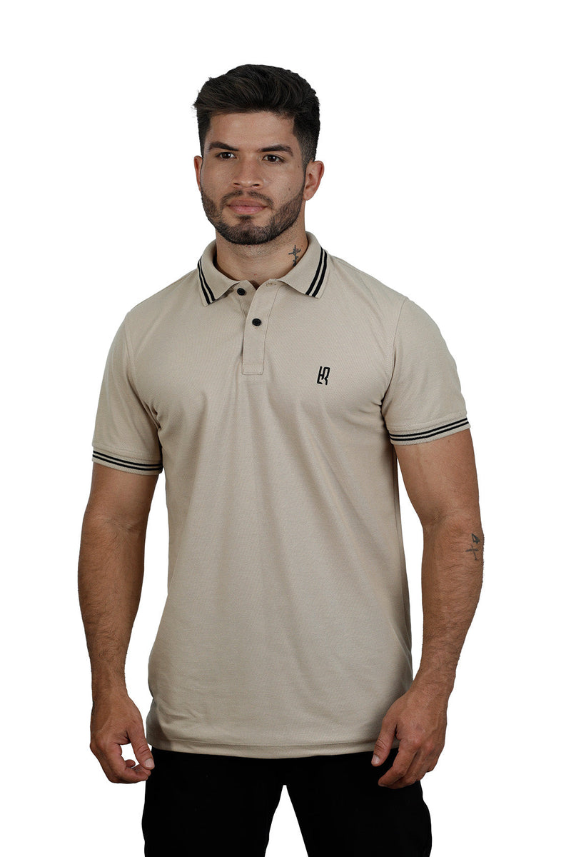Grupo luthier lado 1 Camiseta tipo polo básica para hombre color trigo