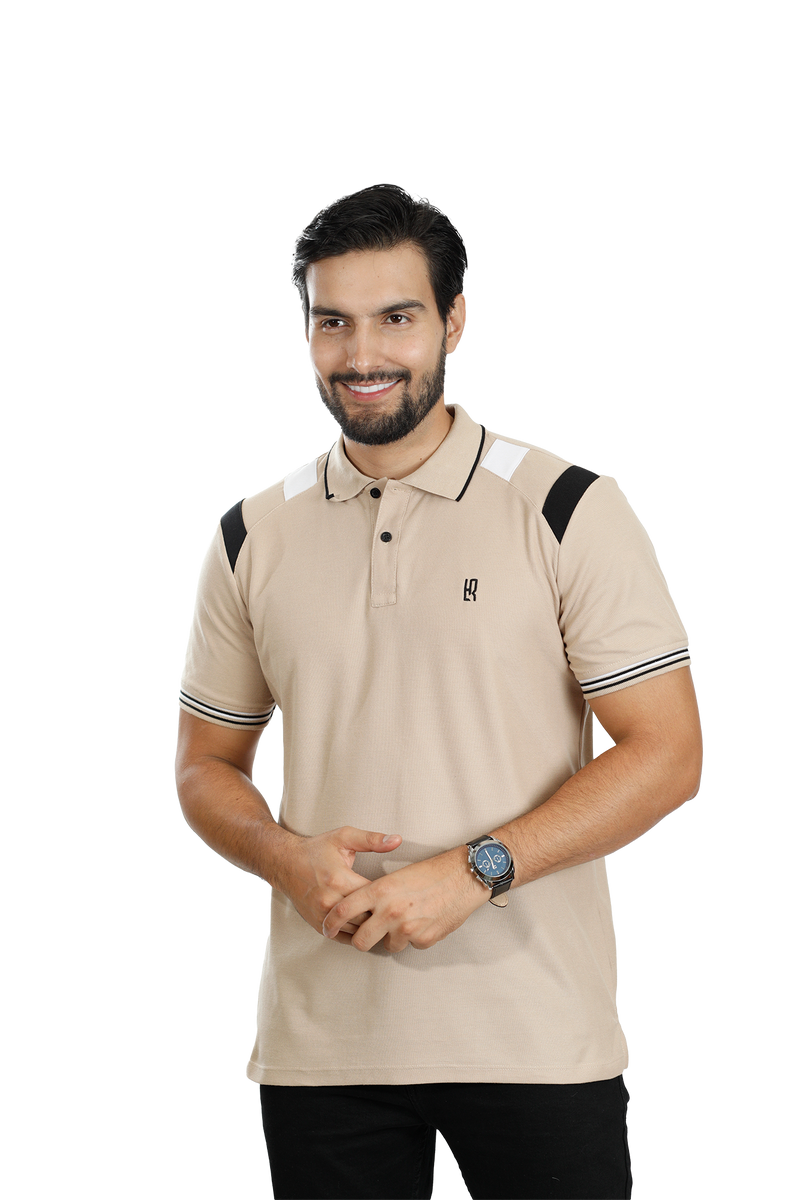 grupo luthier lado 1 camisetas tipo polo combinada para hombre combinada color caqui negro blanco 