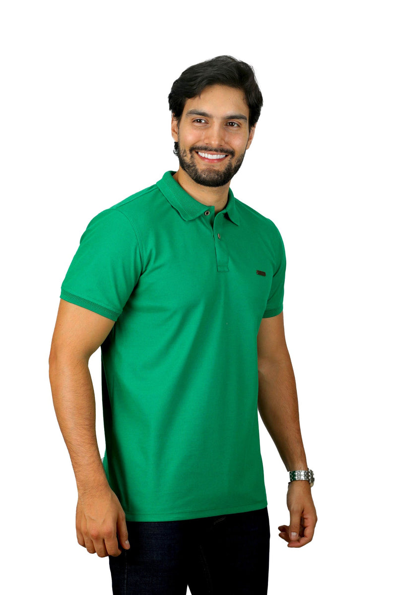 grupo luthier lado 1 camisetas tipo polo jacquard para hombre  verde antioquia 