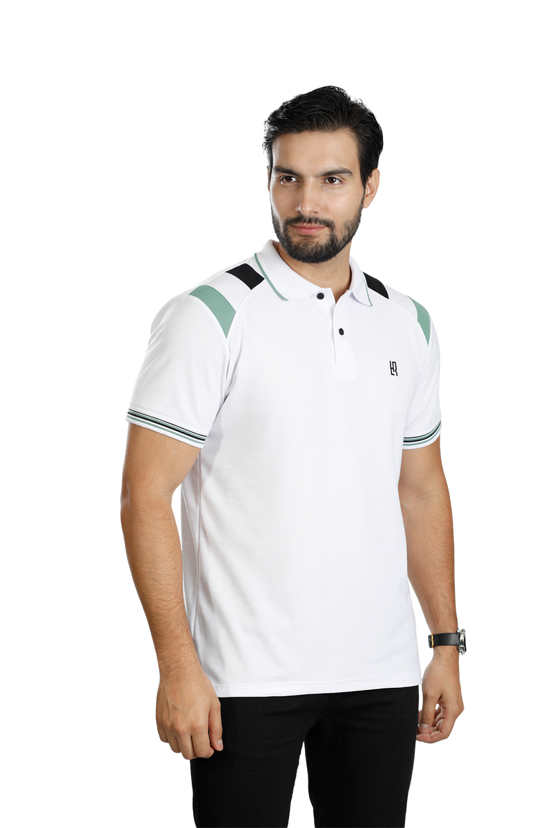 grupo luthier lado 2 camisetas tipo polo combinada para hombre combinada color blanco olivo negro 